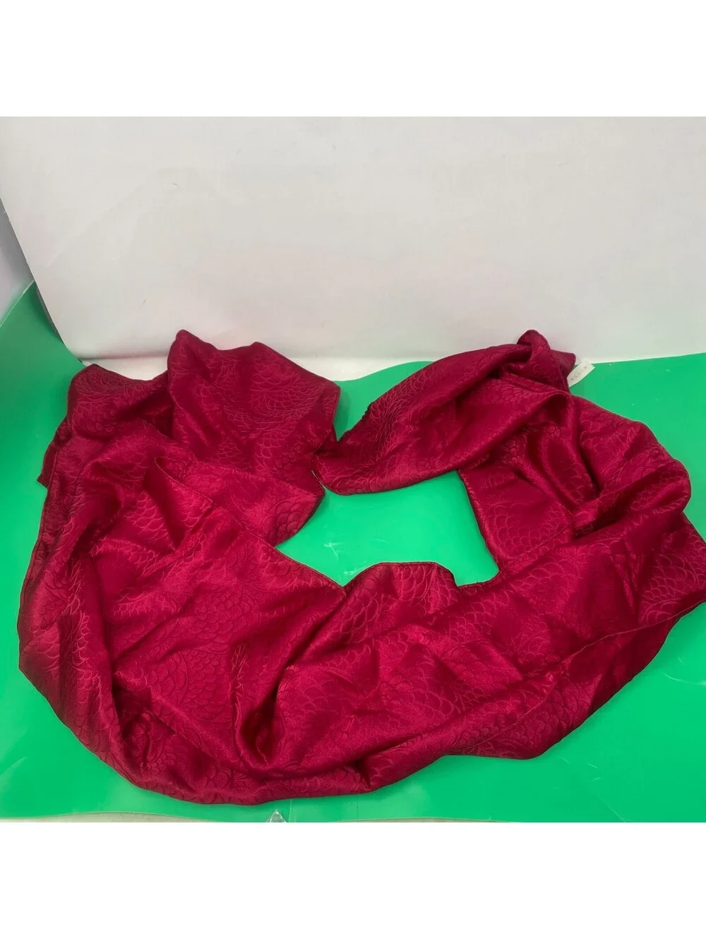 Perri Ellis Scarf Burgundy 100% Silk Made in Japan 58
